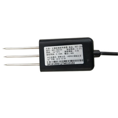 Irrigation Capacitive Soil Moisture Temperature Sensor Waterproof RS485 -30-70C IP68